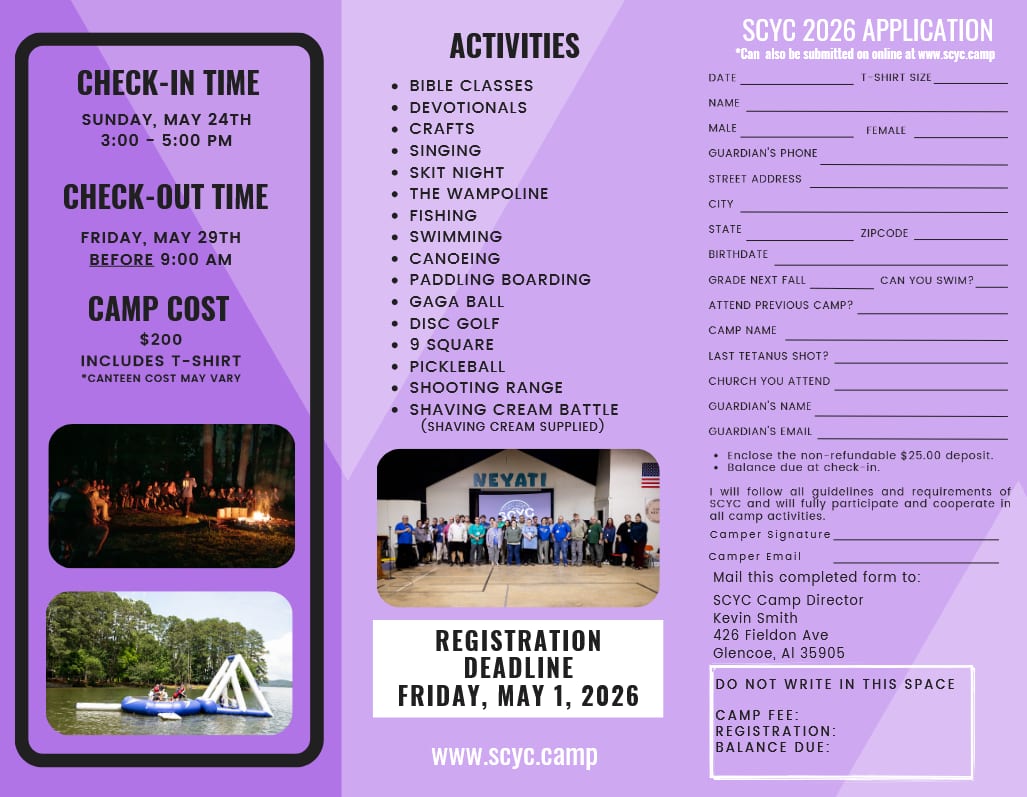 RegistrationBack 2026 SCYC Registration Form Image